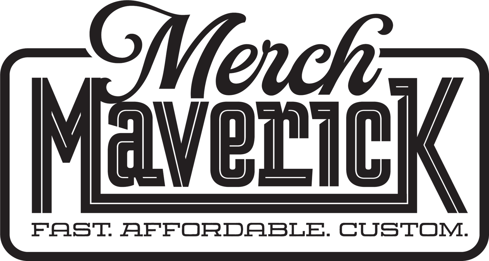 Merch Maverick | Fast. Affordable. Custom. Merch Maverick custom apparel logo — hats, shirts, embroidery in Eugene, Oregon